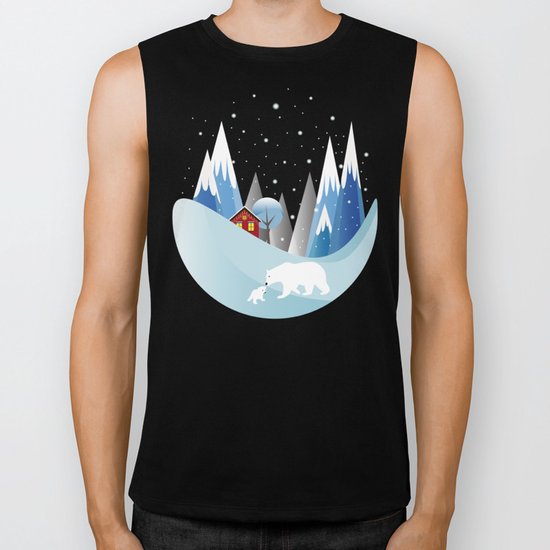Snowing Bubble Biker Tank