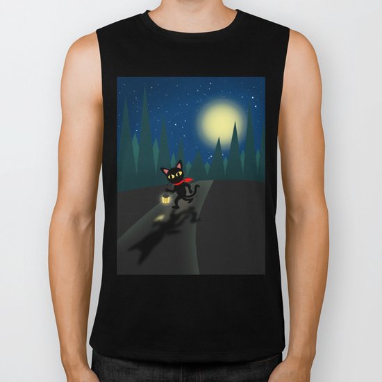 Walk in the night Biker Tank
