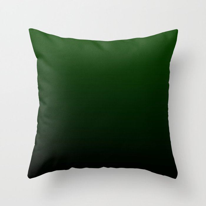 Gradient Collection - Ultra Deep Emerald Green - Accent Color Decor - Lowest Price On Site Throw Pillow