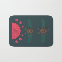 Scarabs Bath Mat | Drawing, Abstract, Insect, Egypt, Sun, Egyptian, Pyramid, Scarab, Beetle, Illustration 