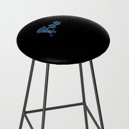 Foo Bandana Blue Rag Bar Stool