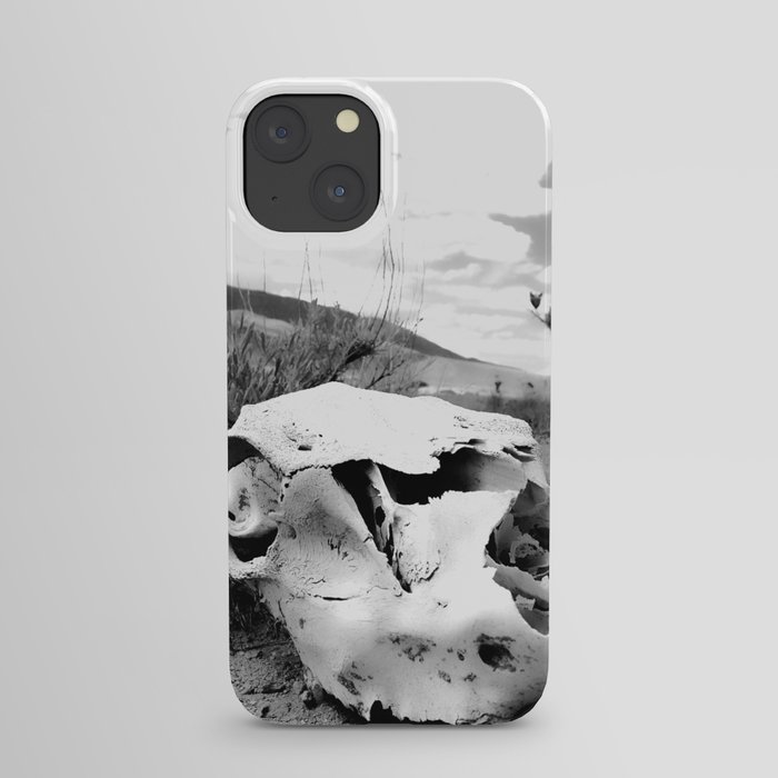 Desert Skull in Black and White Photography iPhone Case