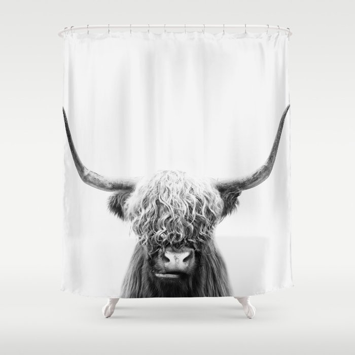 Scottish Highland Cow Shower Curtain By, Highland Cow Shower Curtain Society6