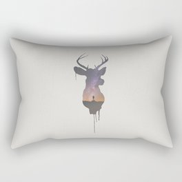 Deer Head V Rectangular Pillow