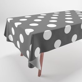 Polka Dots (White & Grey Pattern) Tablecloth