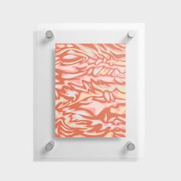 FLOW MARBLED ABSTRACT in TERRACOTTA AND BLUSH Floating Acrylic Print