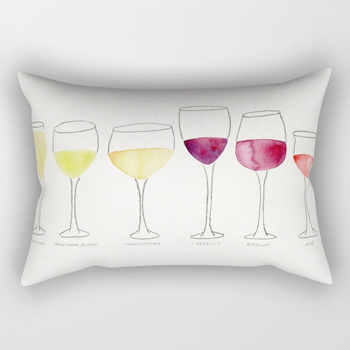 Wine Collection Rectangular Pillow