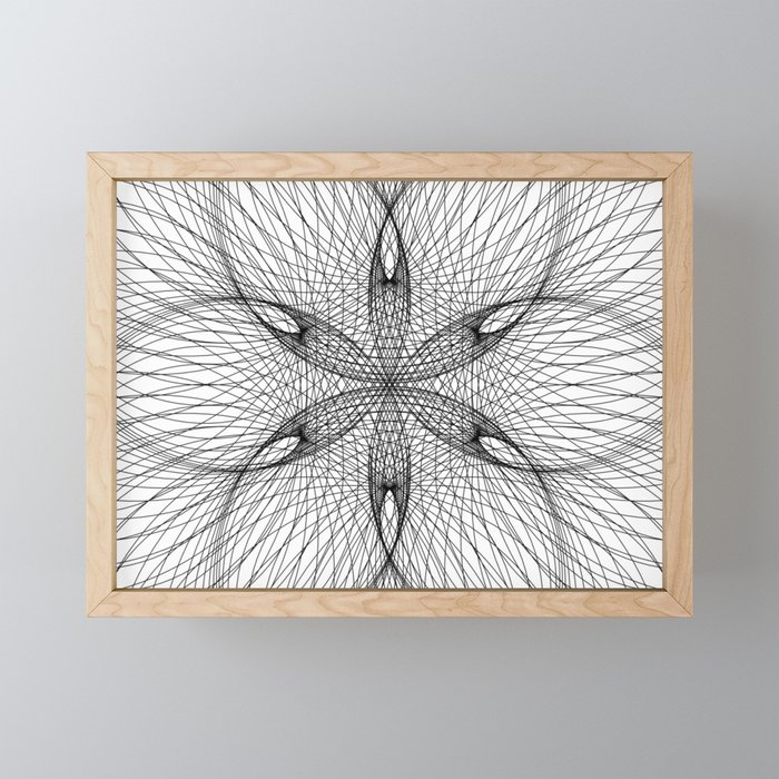 Sacred Geometry Flower - C11281 Framed Mini Art Print