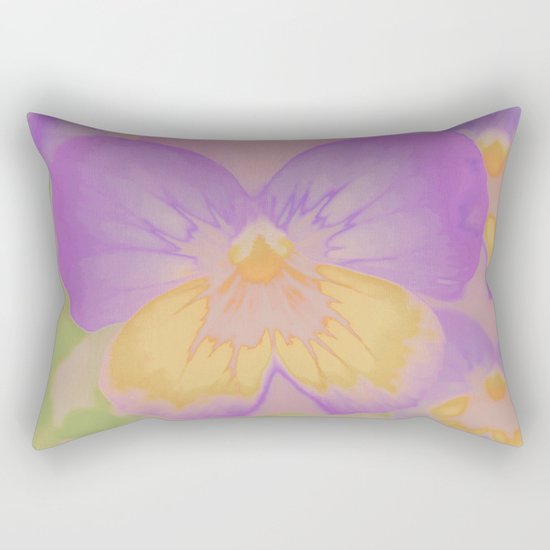 Pansies, The Earth Laughs In Flowers Rectangular Pillow
