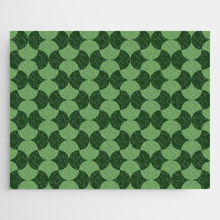 Deco 2 pattern green Jigsaw Puzzle