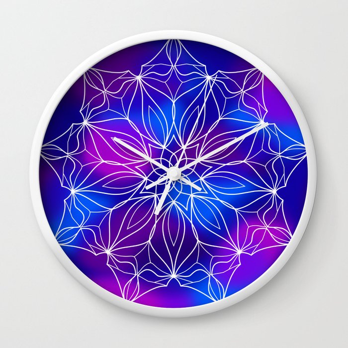 Colored Clouds Wall Clock | Drawing, Digital, Pattern, Abstract, Clouds, Pastel, Stephobrien, Stephanie-o'brien