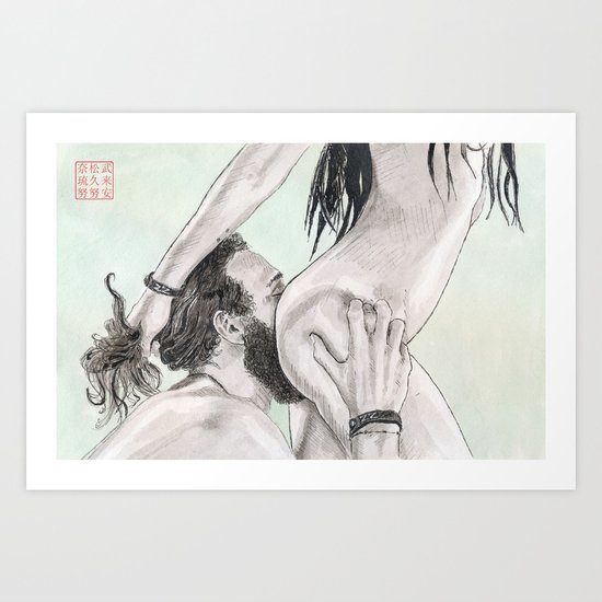 Double Grab Art Print