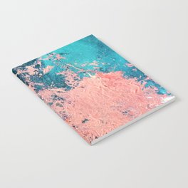 Coral Reef [1]: colorful abstract in blue, teal, gold, and pink Notebook