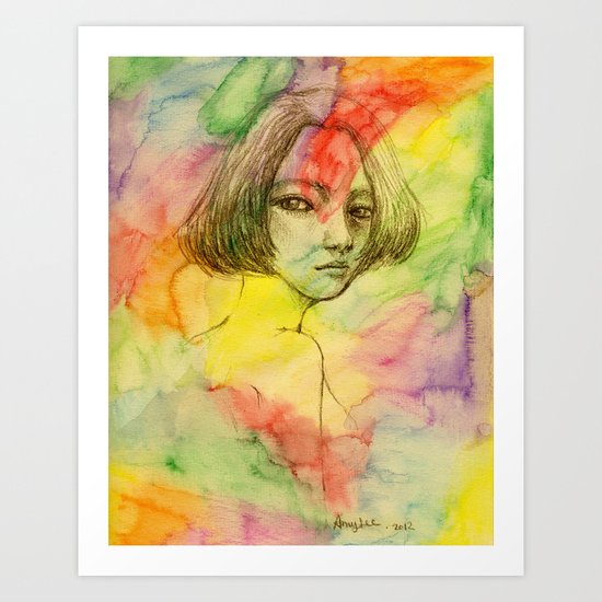 Rainbow romance Art Print
