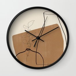 Vase Line Minimalistic Study No.3 Wall Clock