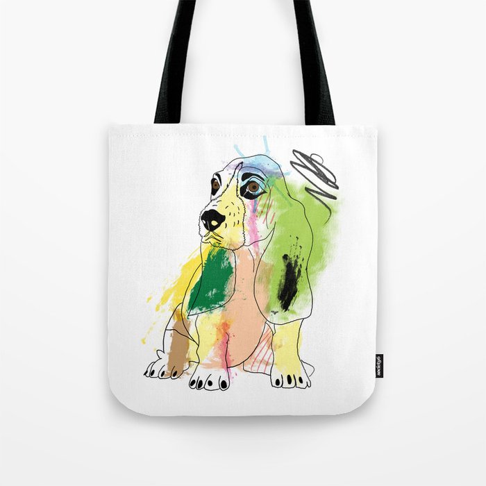cute dog painting  Tote Bag