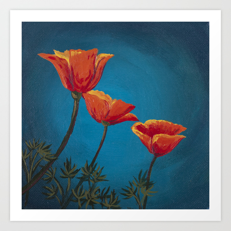 California Poppies Art Print By Charlottecurtis Society6