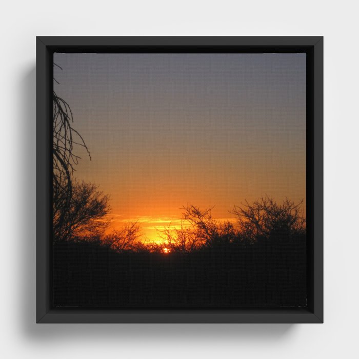 South Africa Photography - Sunset Over South Africa Framed Canvas