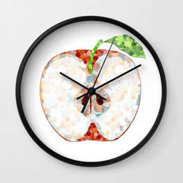 Juicy Red Delicious Apple Fruit by Sharon Cummings Wall Clock