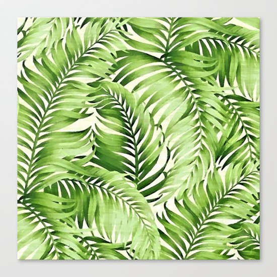 Greenery palm leaves Canvas Print