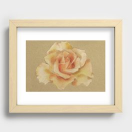 Peach Rose Recessed Framed Print