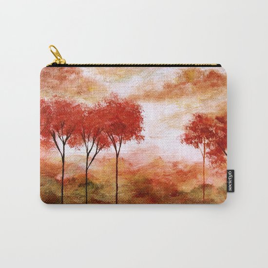 Burning Promise, Abstract Landscape Art Carry-All Pouch