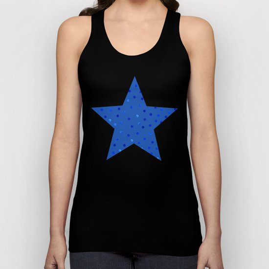 Unique Blue Polka Dots Pattern Unisex Tank Top