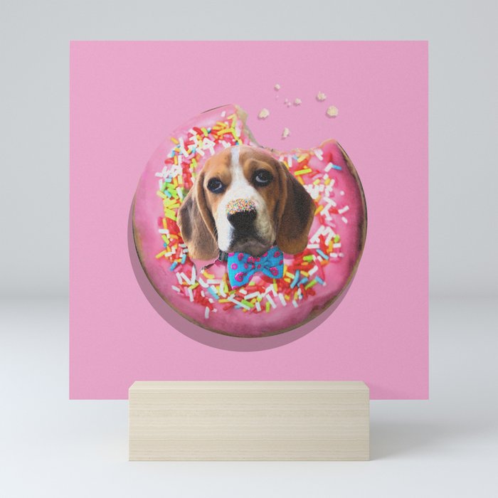 Doggy Donut Mini Art Print