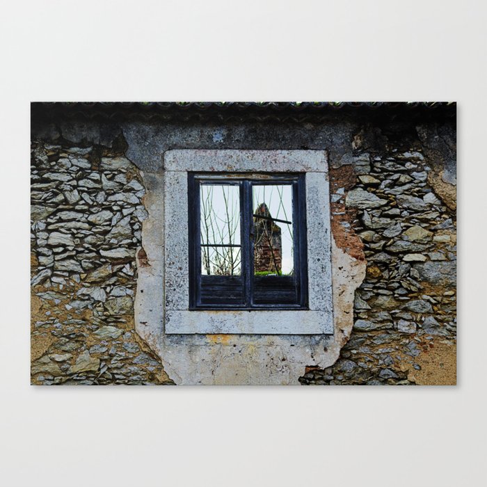 Window of an abandoned house Canvas Print
