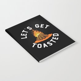 Let's Get Toasted Campfire Funny Camping Notebook