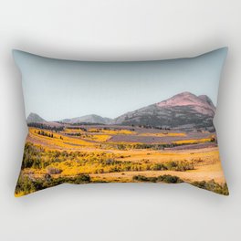 autumn landscape with mountain view and blue sky in California USA Rectangular Pillow