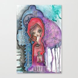 The Hermit - Tarot Inspired Watercolor Canvas Print
