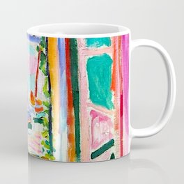 Henri Matisse The Open Window Coffee Mug | Mediterranean, Painting, Collioure, Boats, Matisse, France, Fauvism, Window 