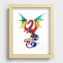 Rainbow Dragon Recessed Framed Print