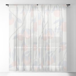 Shade orange tree Sheer Curtain