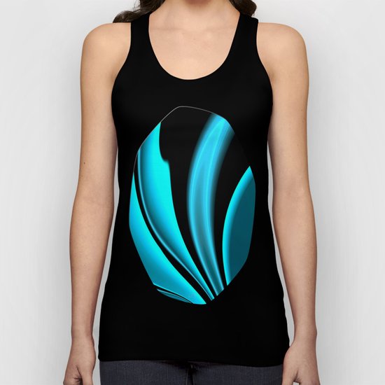 Abstract Fractal Colorways 02 Pacific Blue Unisex Tank Top
