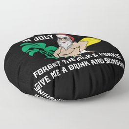 Merry Christmas In July Santa Floor Pillow