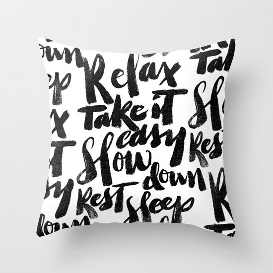 relax Throw Pillow by Matthew Taylor Wilson Society6