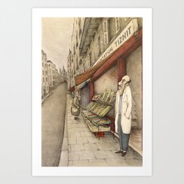 Montmartre Drawing Art Print