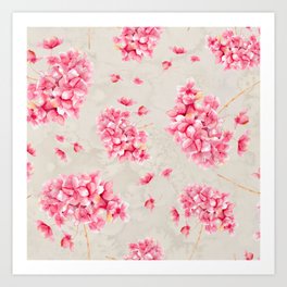Pink Hydrangea Art Print