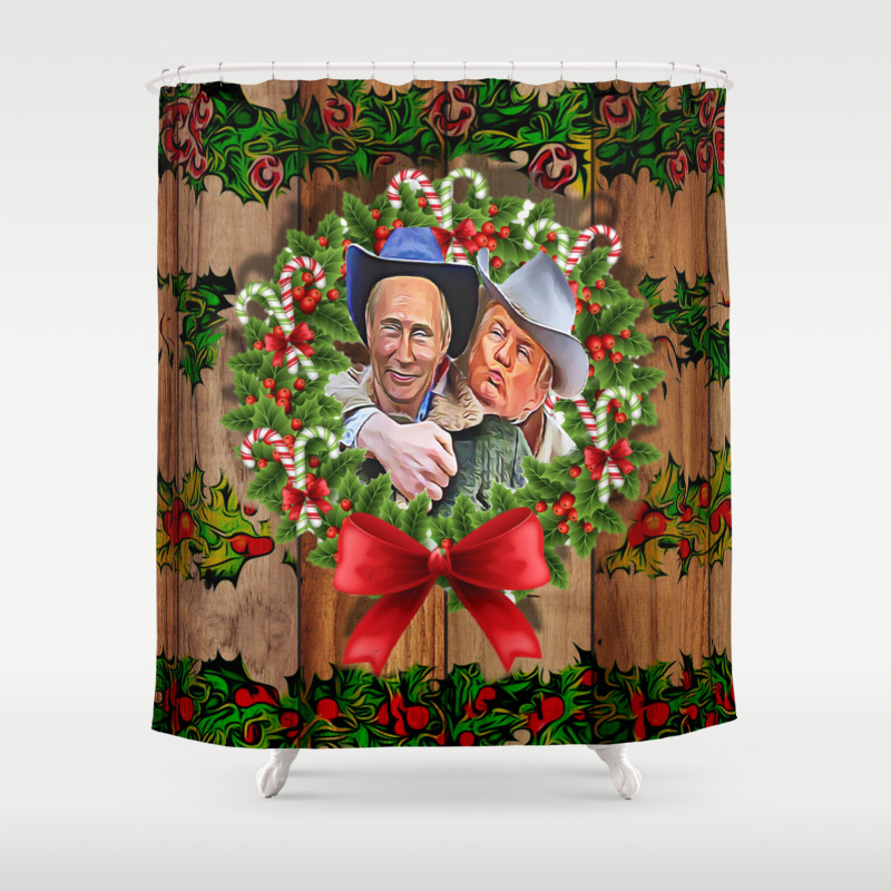 Trump Putin Christmas Shower Curtain By Dpr1 Society6