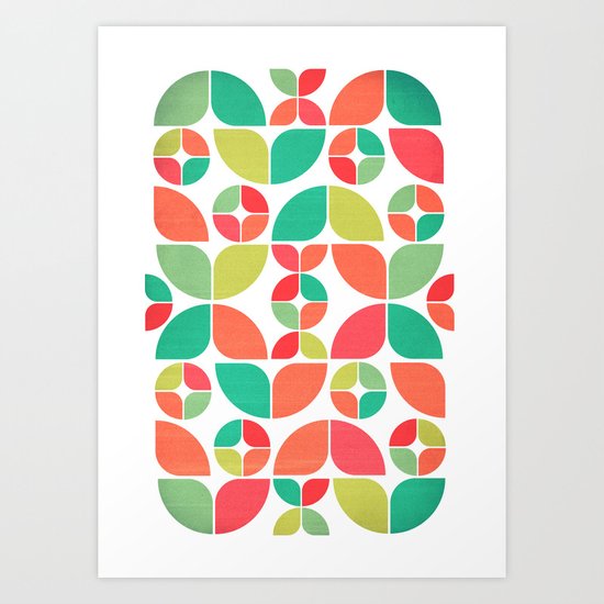 Vintage Summer Pattern Art Print