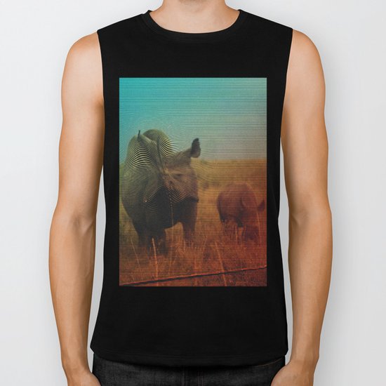 Abstract Rhino Biker Tank