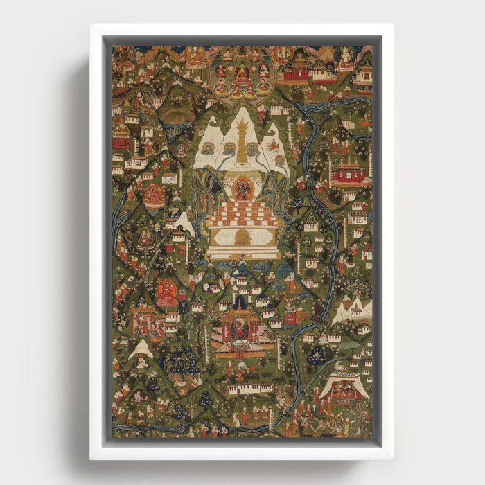 Mount Kailash A Pilgrimage Tibeten Buddhist Thangka Framed Canvas