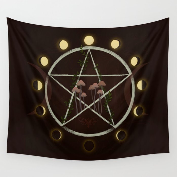 Wiccan wall tapestry sales