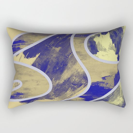 Textured Segments - Abstract, textured painting Rectangular Pillow