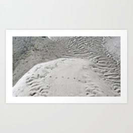 Footprints in the Sand Art Print | Beach, Cybelecirie, Beachcombing, Moon, Saltwater, Sea, Newengland, Graysbeach, Sand, Water 