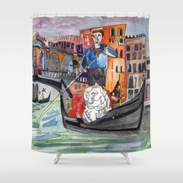 Lovers in Venice Shower Curtain