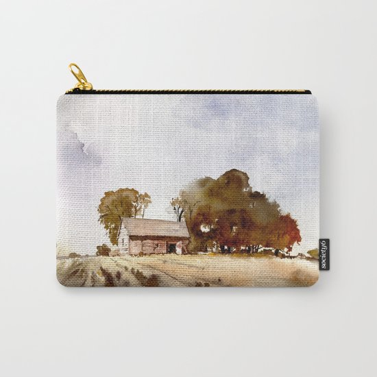Lonely house on a hillfarm Carry-All Pouch