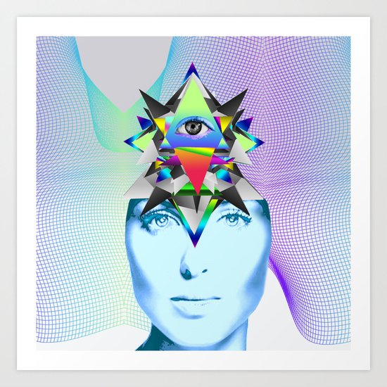 Psychedelic Woman Art Print